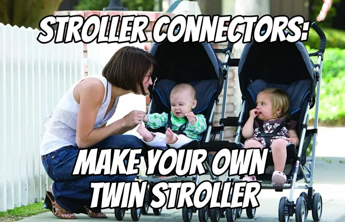 Voyoo 3Pcs Twin Stroller Connector,Universal Joints for Baby Stroller Turns Two Single Strollers into a Double Stroller,Universal Stroller Connector,for Most Strollers on The Market,Black 