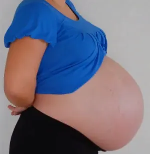 pregnant triplets belly