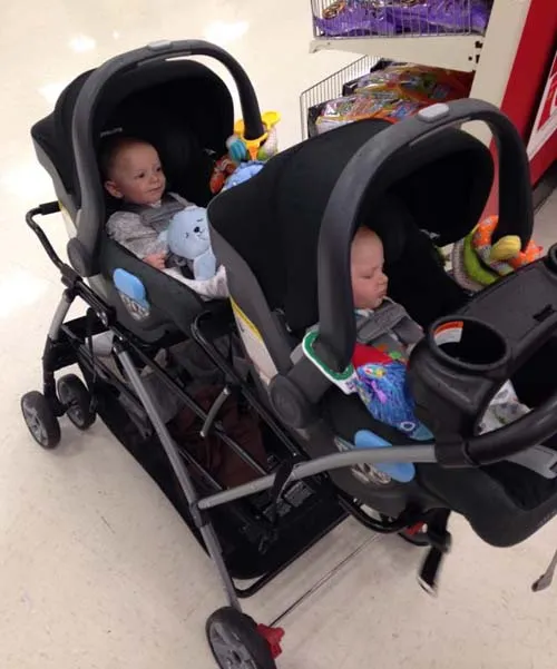 twin strollers with car seats for infants