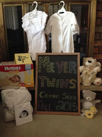 Chalkboard twin announcement