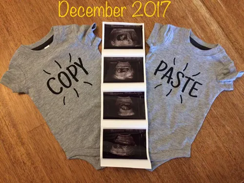 Copy and Paste twin pregnancy announcement