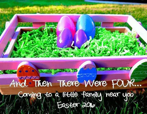 And then there were four - Easter themed twin announcement